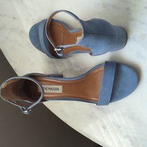Steve Madden heeled sandals in powder blue
